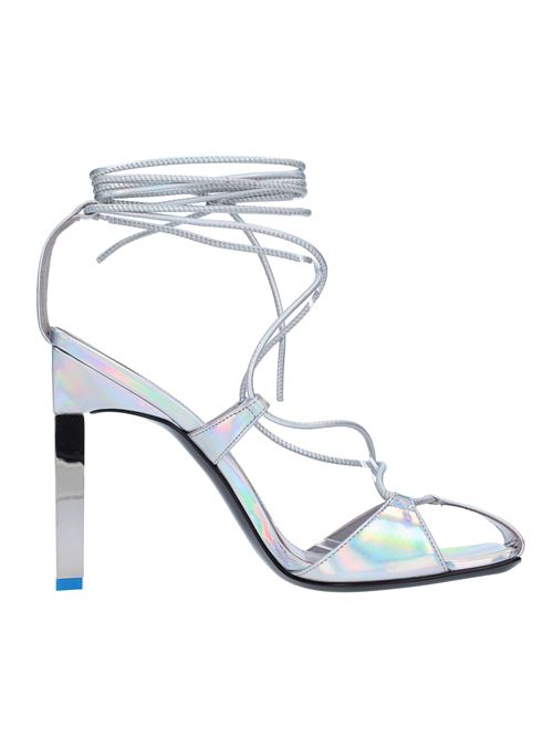 LACE-UP 'ADELE' sandals by THE ATTICO in iridescent leather THE ATTICO | 231WS411L072ARGENTO