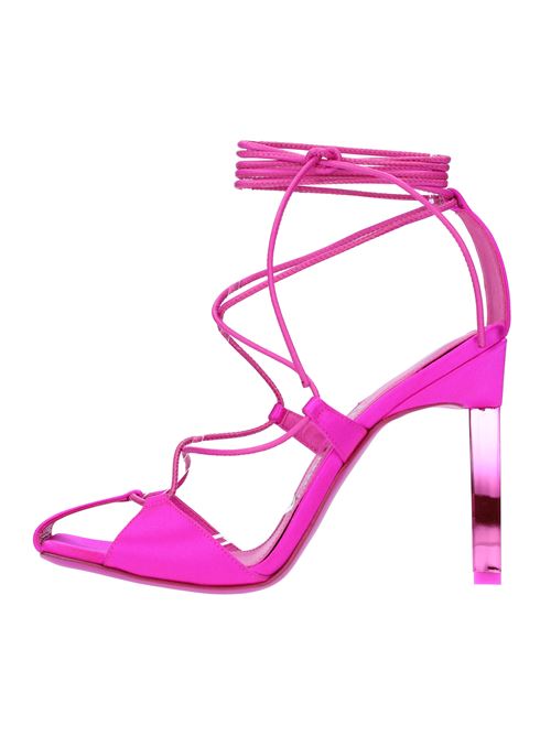 LACE-UP sandals 'ADELE' by THE ATTICO in satin and leather THE ATTICO | 232WS411V007FUXIA