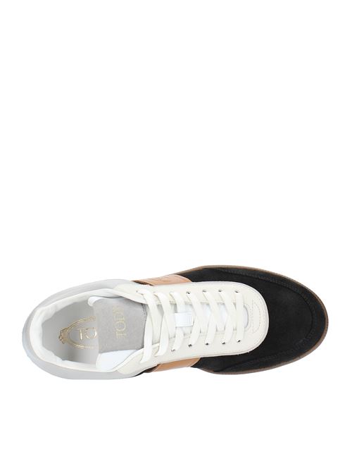 Leather and suede trainers TOD'S | XXM68C0DP30IRA0XNABLU-MARRONE-GRIGIO