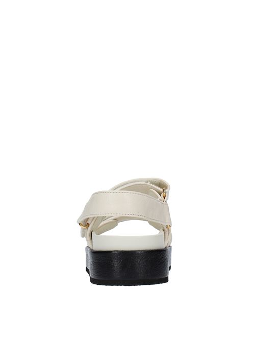 Leather sandals TORY BURCH | 144328IVORY