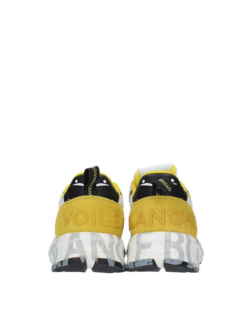 Sneakers in suede, leather and fabric VOILE BLANCHE | 0012016610.01.1N17BIANCO-GIALLO