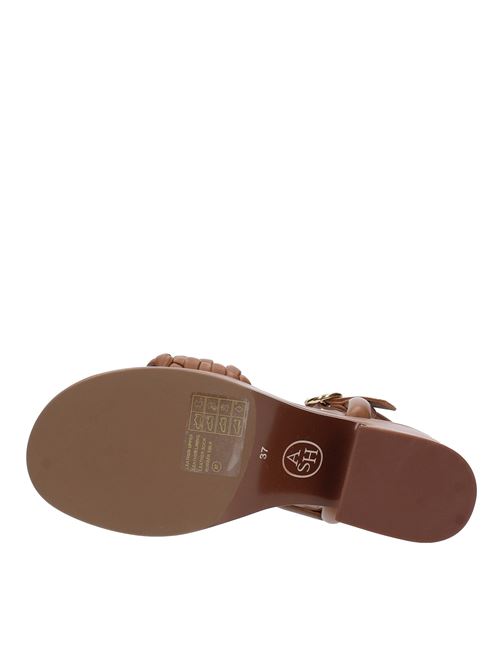 OAK02 model sandals in nappa leather ASH | OAK02CANNELLA