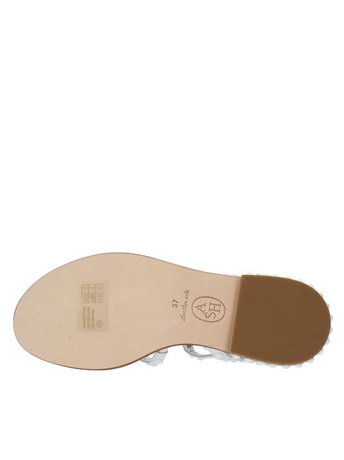 PRECIOUS leather and studded flat sandals ASH | PRECIOUSBIO7BIANCO