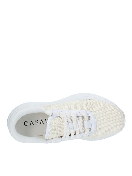 CASADEI MIA model sneakers in leather and raffia CASADEI | 2J905X0201BIANCO