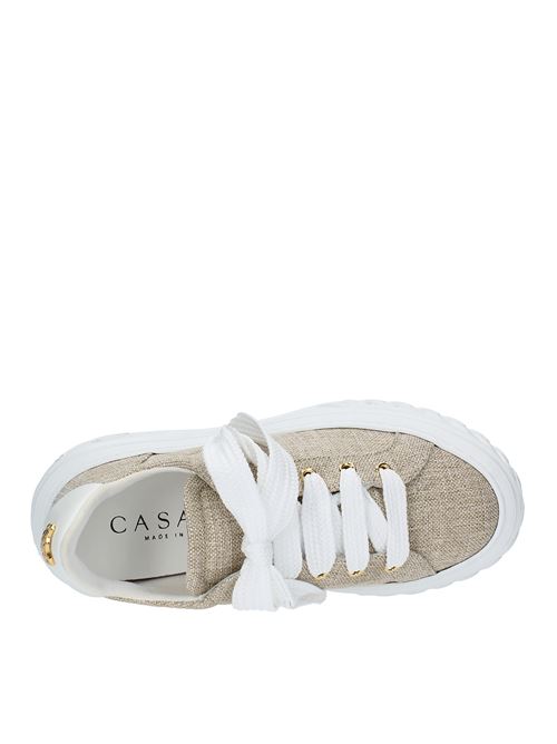 CASADEI OFF ROAD model sneakers in leather and fabric CASADEI | 2X006X0201ORO-BIANCO