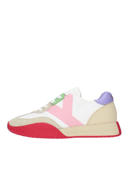 Sneakers in fabric suede and rubber KEH NOO | 9312BIANCO-ROSA-LILLA