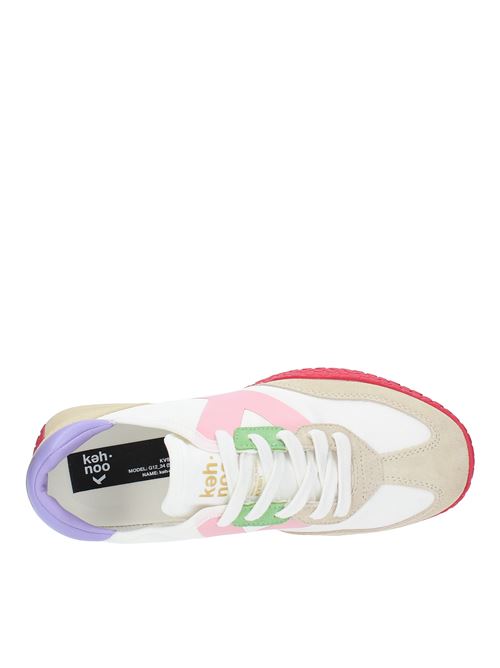 Sneakers in fabric suede and rubber KEH NOO | 9312BIANCO-ROSA-LILLA