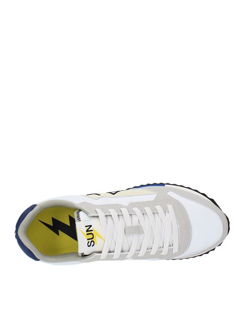 Leather and fabric sneakers SUN68 | Z34120BIANCO