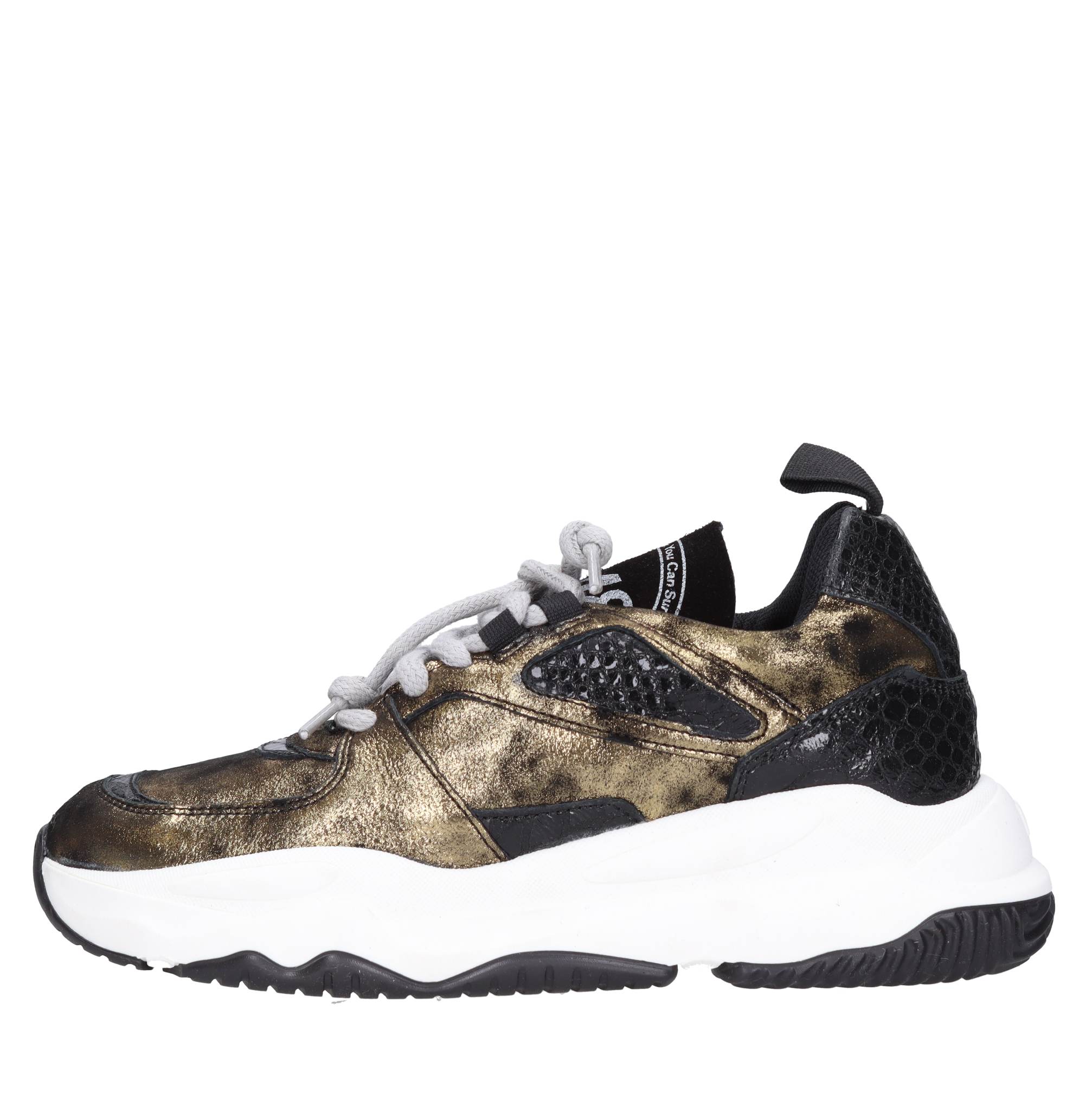 P448 Luke White Zebra Chunky Trainers Dad Sneakers