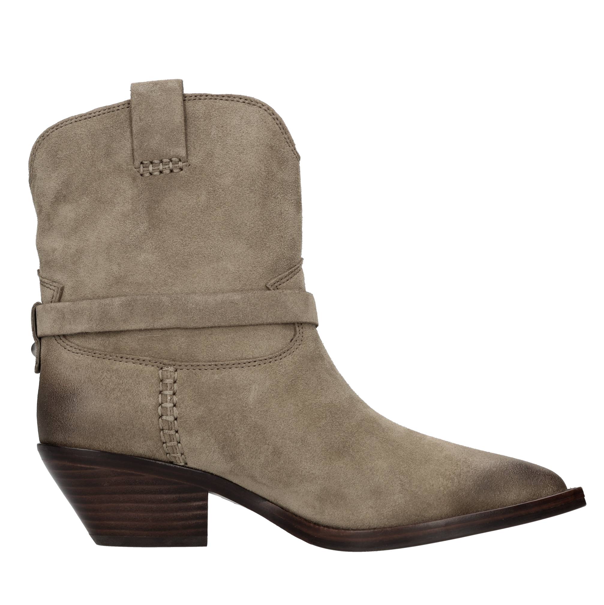 Suede Texan ankle boots