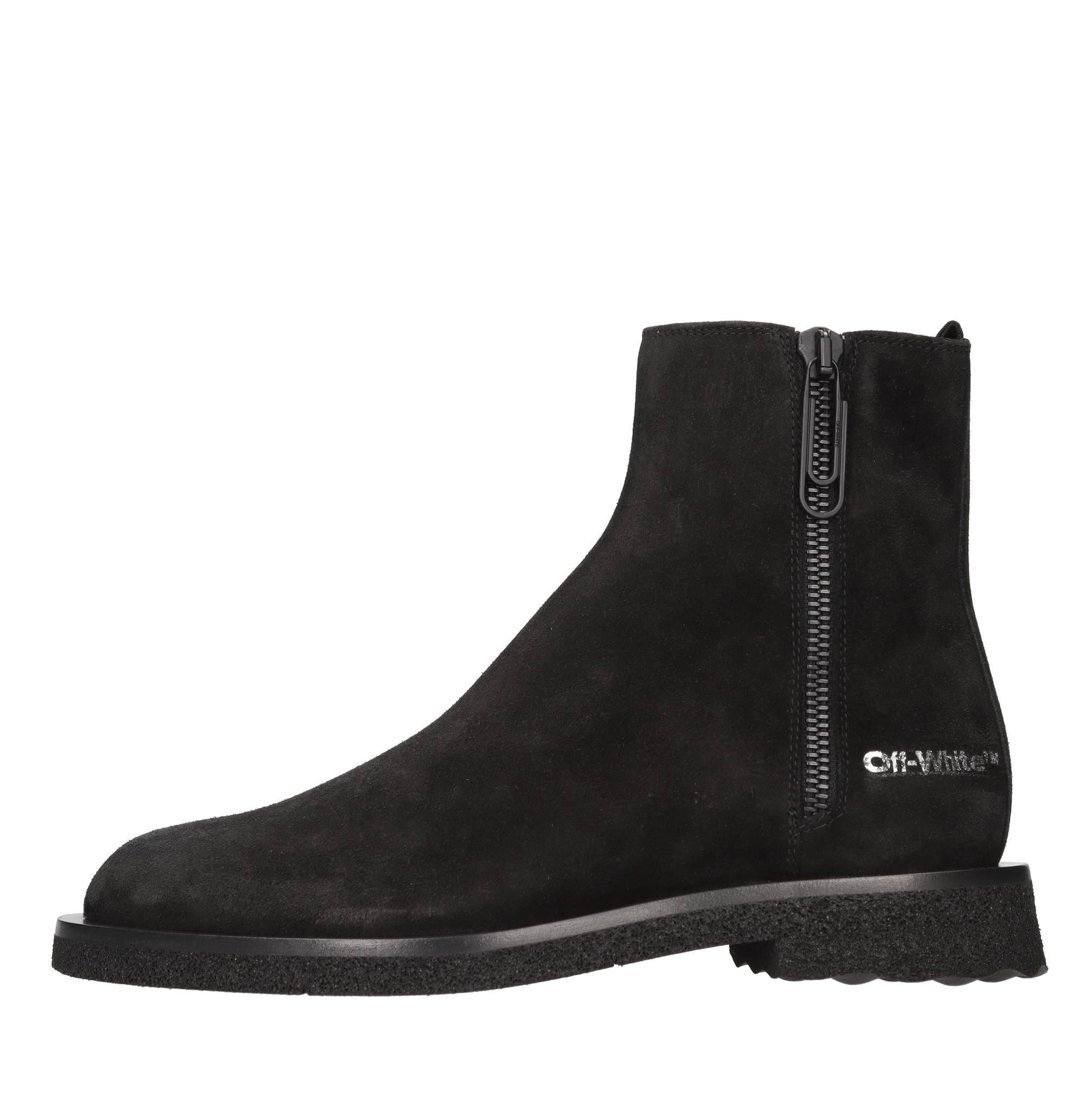 Stivaletti beatles in camoscio OFF-WHITE Ginevra calzature