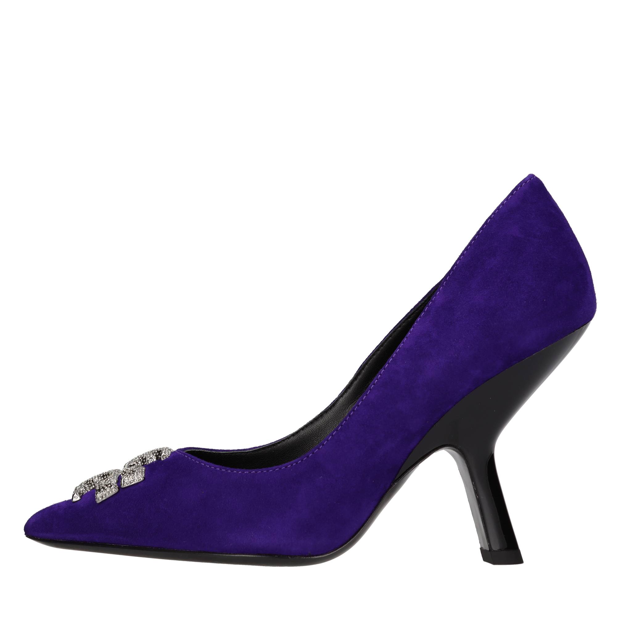 Décolleté Eleanor in camoscio