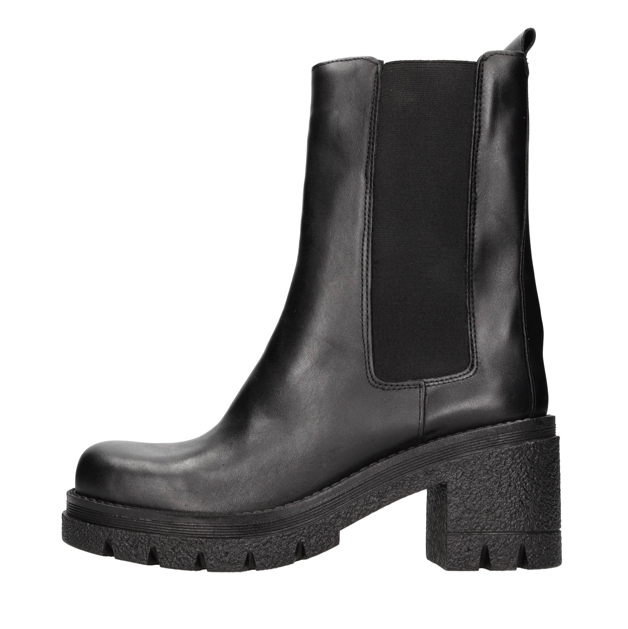 Tronchetti in pelle e tessuto