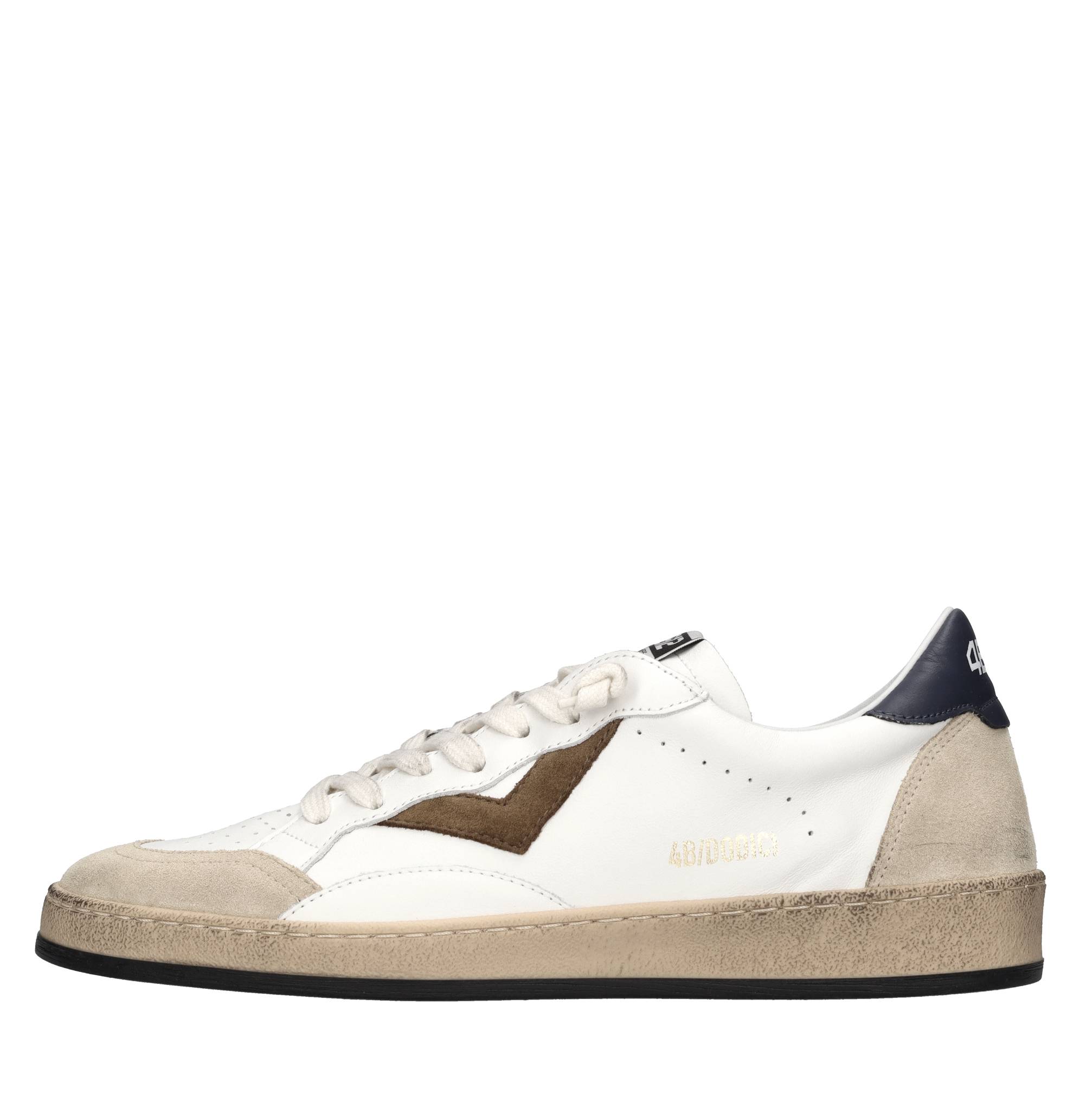 SUPRIME-U.C01 Sneakers Uomo In Pelle – Black/White, Suola In Gomma, Chiusura Con Lacci, Tacco Piatto
