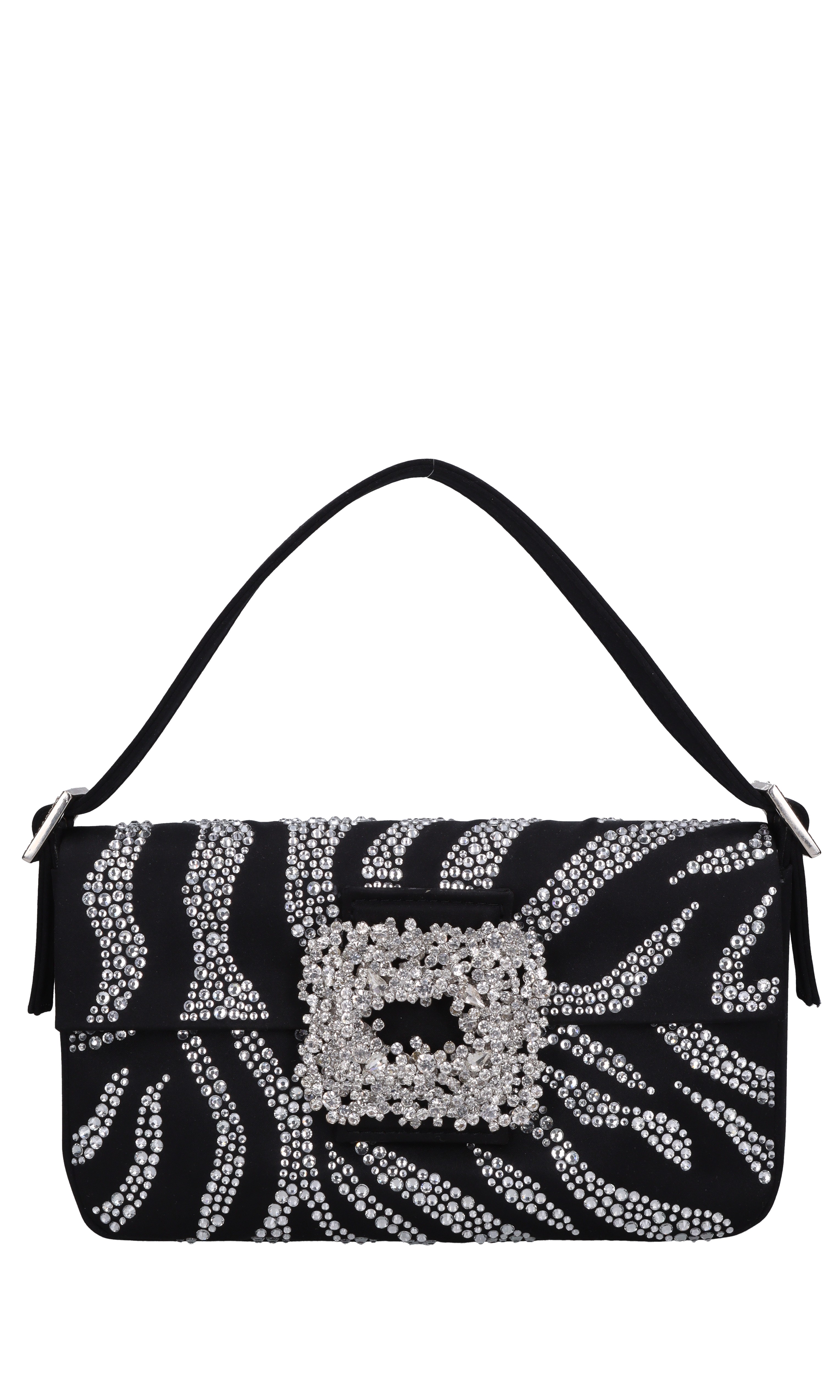 Borsa mini Habibi in raso e strass