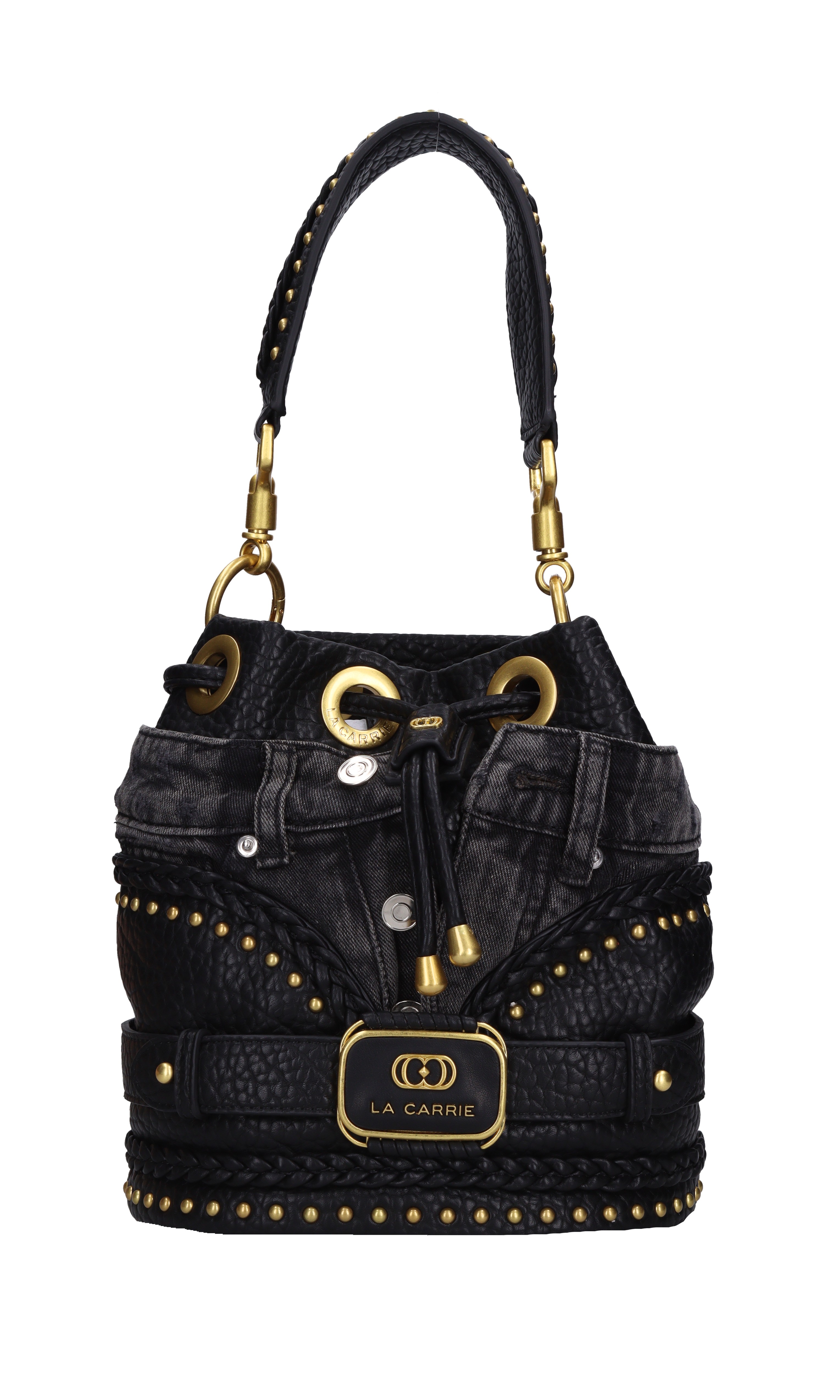 Borsa BAGGHY BUCKET in ecopelle e tessuto