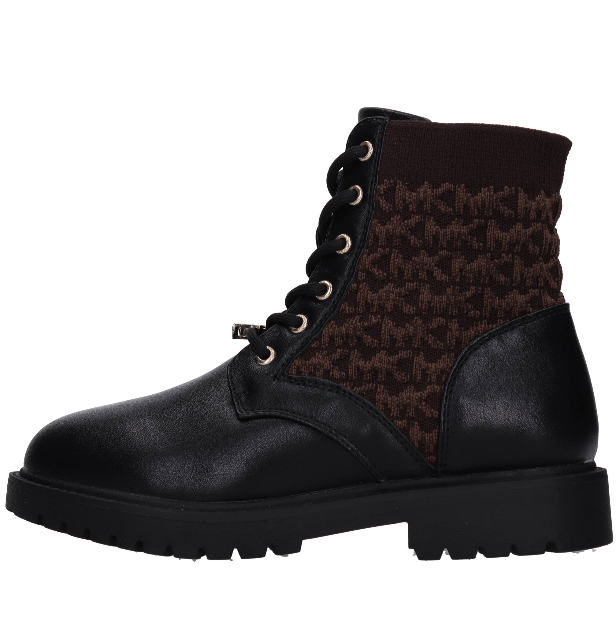 Stivaletti in ecopelle e tessuto