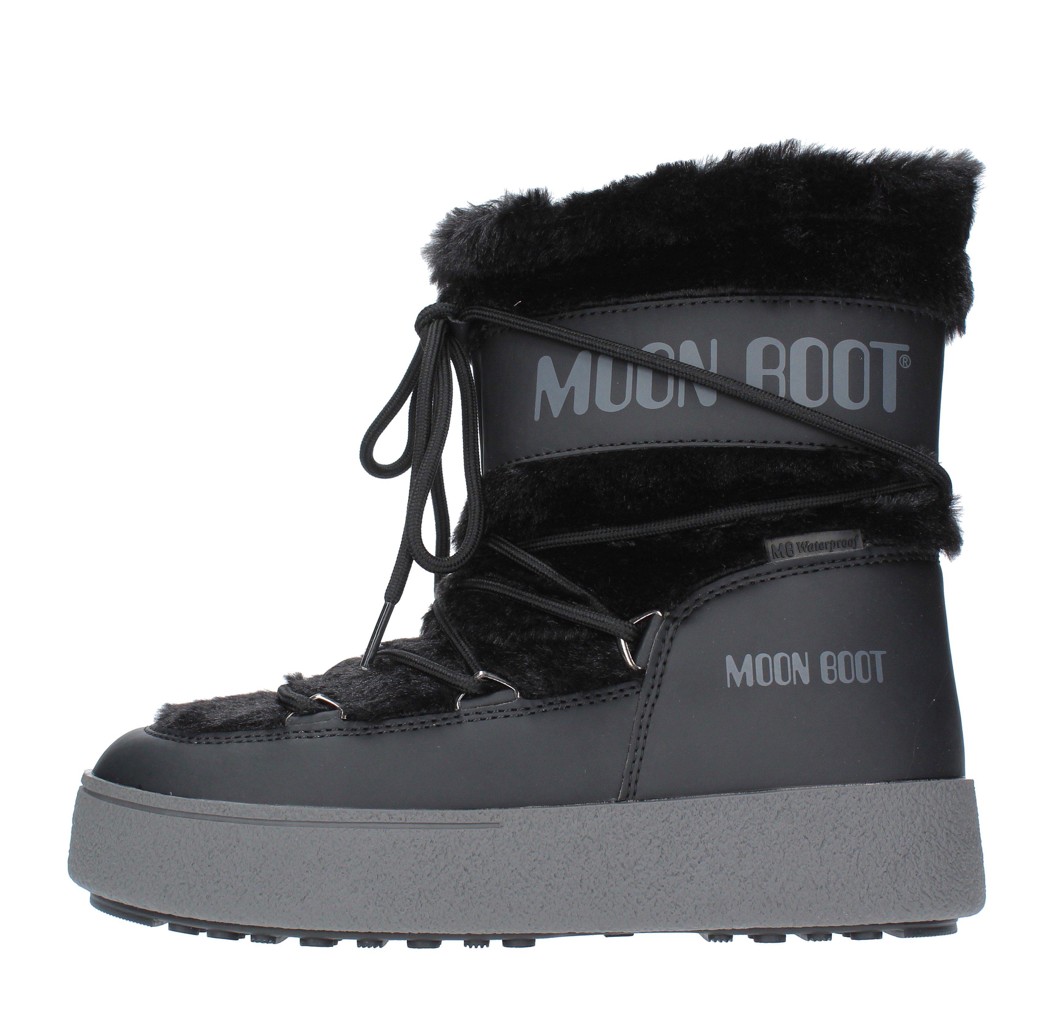 Snow boots model LTRACK FAUX FUR MOON BOOT in faux fur and water-repellent  technical nylon