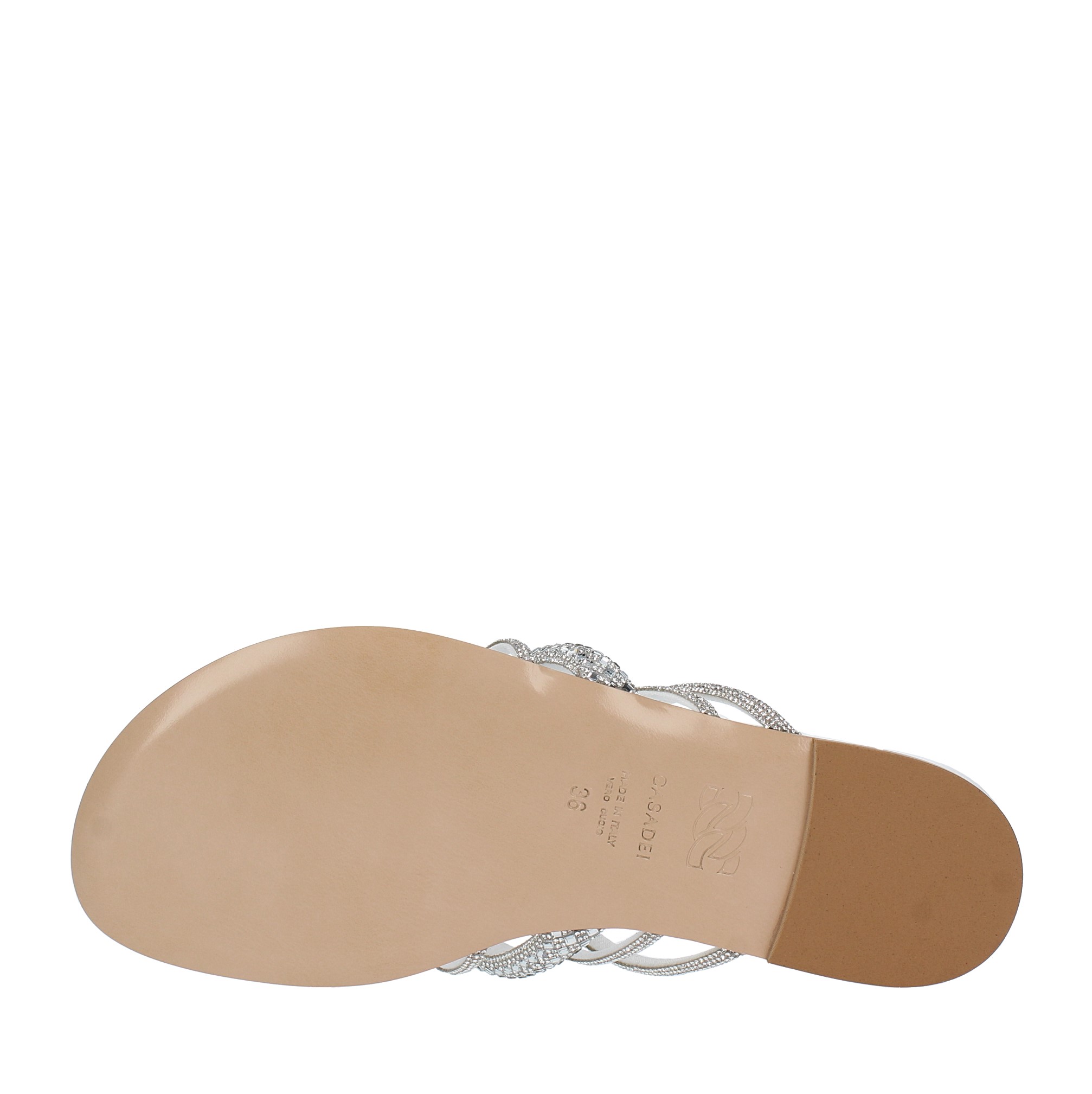 Sandali Flat infradito CASADEI modello STRATOSPHERE tessuto strass e pelle CASADEI Ginevra calzature