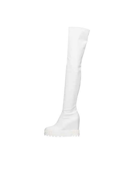 Stretch faux leather cuissard boots CASADEI | CASA1BIANCO