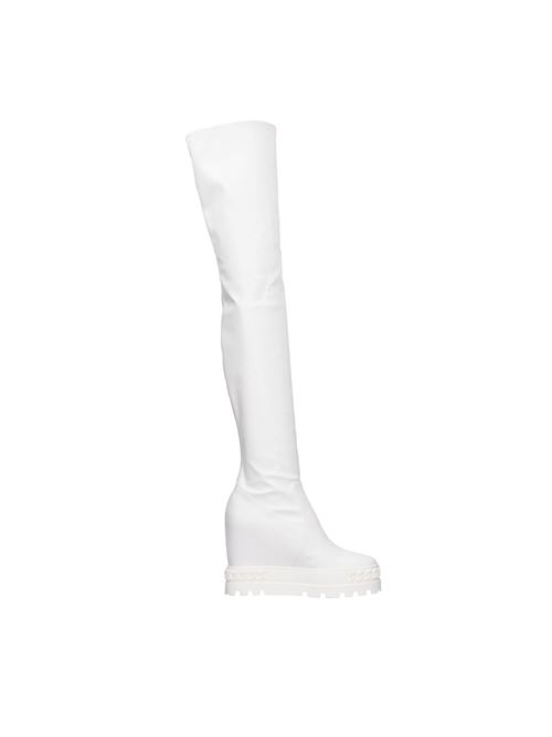 Stretch faux leather cuissard boots CASADEI | CASA1BIANCO