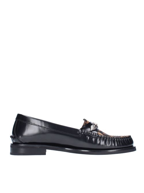 Mocassini modello 1AY04B1G in pelle AIYANA | 1AY04B1MNERO-LEOPARDATO