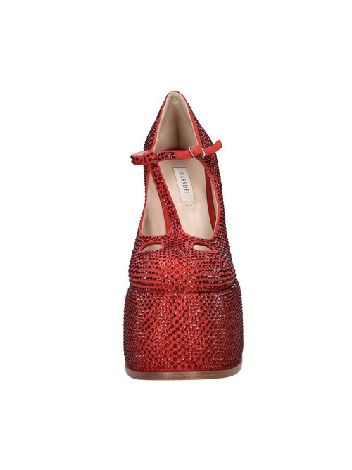 Décolleté in pelle e strass CASADEI | 1F867Z1601ROSSO