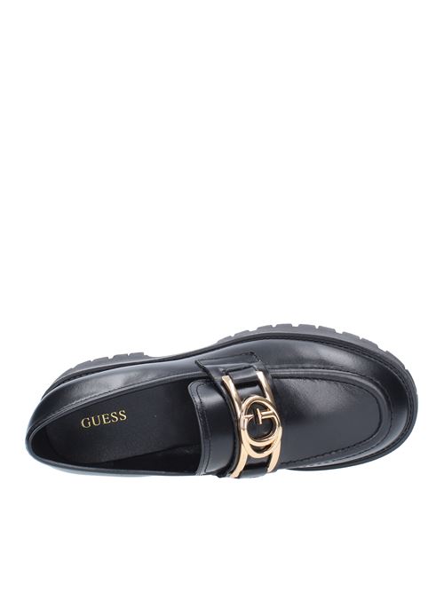 Moccasins model FL7ILRLEA14 in leather GUESS | FL7ILRLEA14NERO