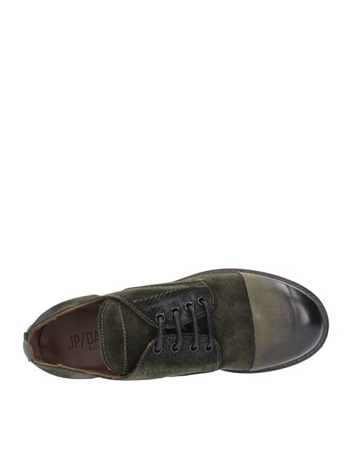 Stringate modello 32321/10 in camoscio e pelle JP/DAVID | 32321/10VERDE