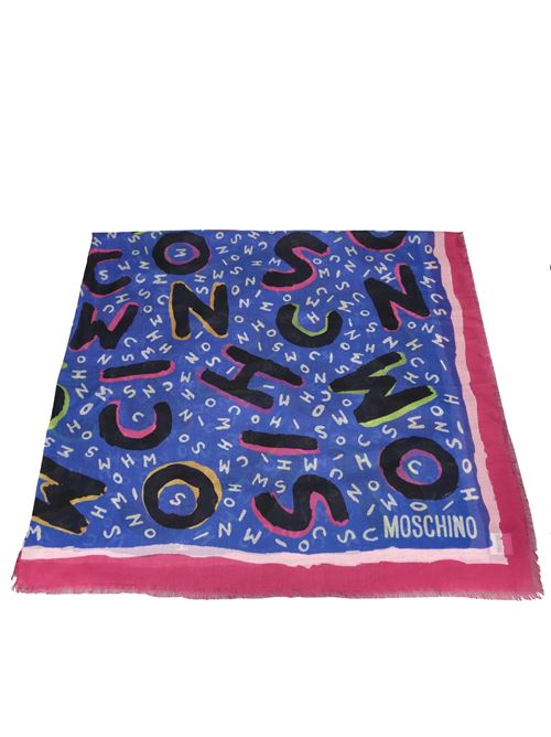 Foulard in misto seta MOSCHINO | 3102BLU