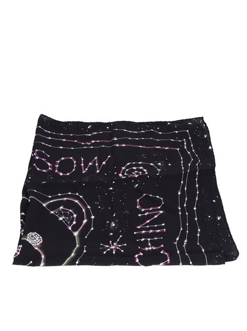 Foulard in seta con strass MOSCHINO | 3958NERO
