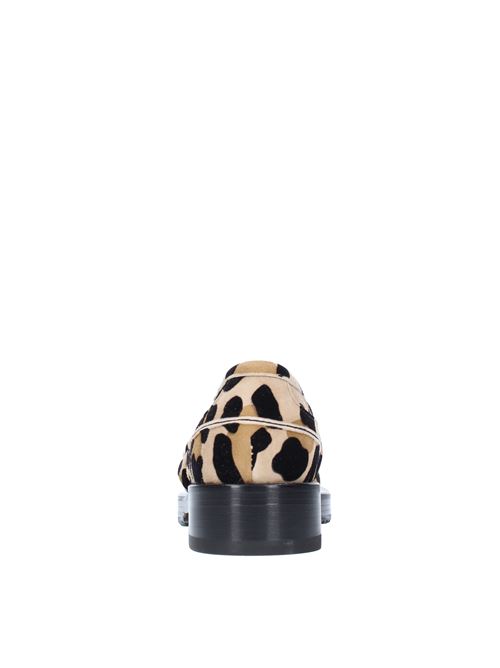 Mocassini modello 21ISP022 in camoscio stampa leopardo N°21 | SP022LEOPARDAT