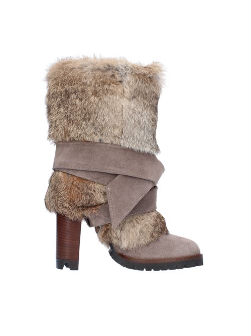 Tronchetti modello T202 in camoscio e lapin NORAH | T202TAUPE
