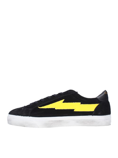 Trainers model THUP001 in suede and fabric SANYAKO | THUP001NERO-GIALLO