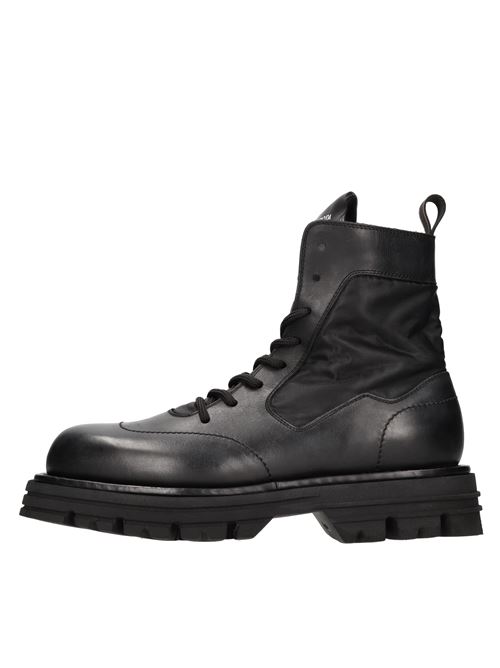 Ankle boots in leather and fabric BARRACUDA | BU3468BNERO