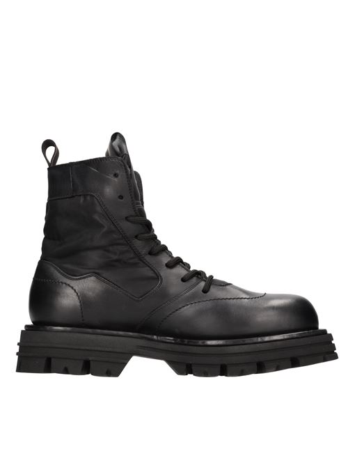 Ankle boots in leather and fabric BARRACUDA | BU3468BNERO