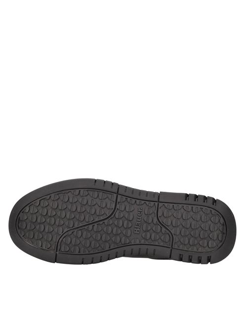 Leather and fabric sneakers BLAUER | HARPER01NERO