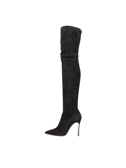 Stretch suede cuissard boots CASADEI | 1T908L100HHCAMO9000NERO