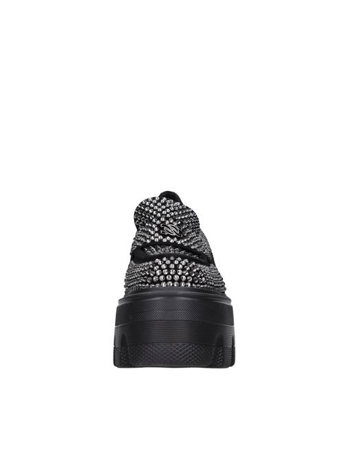Suede and rhinestone moccasins CASADEI | 2F865Z070NERO