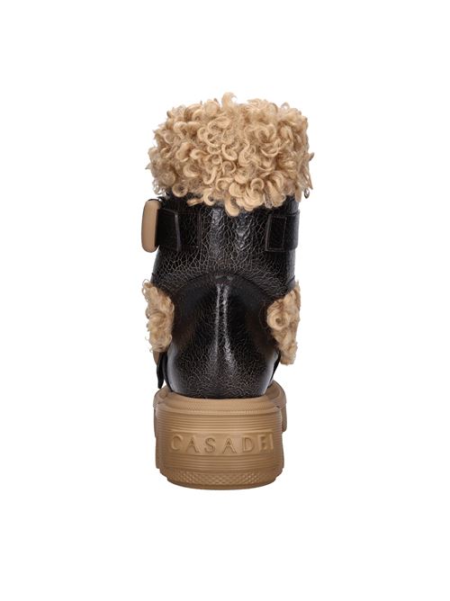Ankle boots in leather and synthetic fur CASADEI | 2R428W0411CARAMELLO-CARRUBA