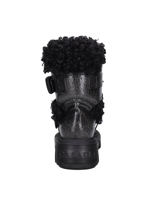 Leather and faux fur ankle boots CASADEI | 2R428W041NNERO