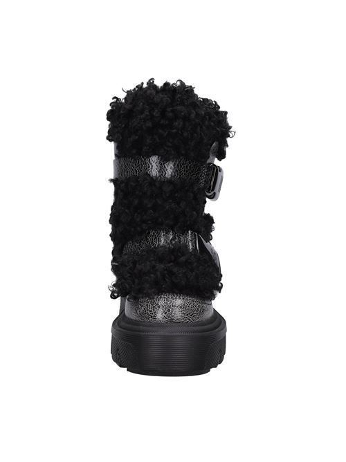 Leather and faux fur ankle boots CASADEI | 2R428W041NNERO