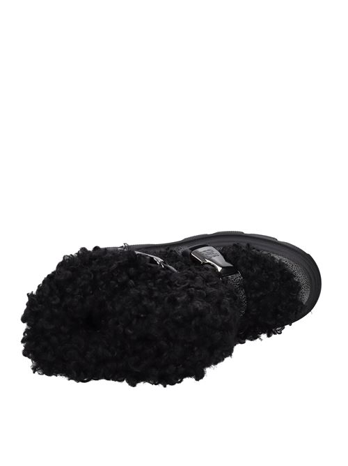 Leather and faux fur ankle boots CASADEI | 2R428W041NNERO
