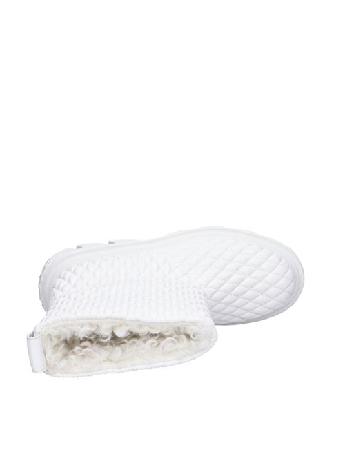 Quilted Fabric Ankle Boots with Leather Effect CASADEI | CASA210BIANCO