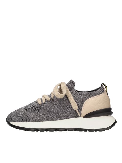Sneakers in tessuto e pelle DOUCAL'S | DD8668WHITPX658NN01GRIGIO