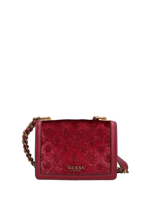 Faux leather and fabric bag GUESS | HWEM85MERLOT