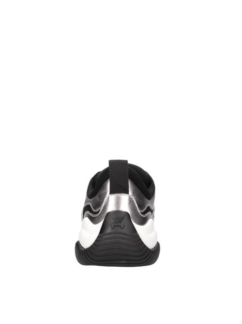 Leather and fabric sneakers HOGAN | HXW5970EA901ZD0ATBNERO-ARGENTO