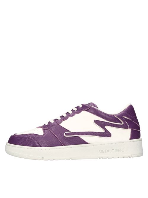 Leather and fabric sneakers METALGIENCHI | GXX028N000VITE0419BIANCO-VIOLA