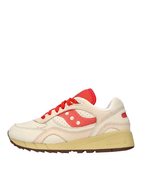 Sneakers in pelle e tessuto SAUCONY | S70700-1BEIGE-ROSSO