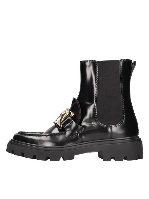 Scarponcini beatles in pelle e tessuto TOD'S | XXW08J0FG30SHAB999NERO